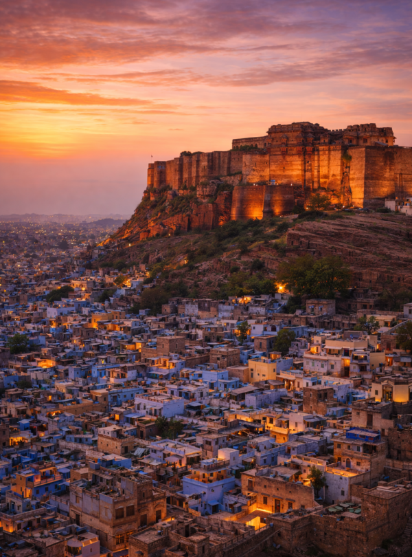Mehrangarh Fort over the Blue City